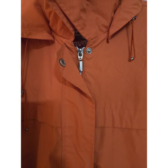 Avenue Women’s Plus 26/28 Rust Orange Anorak Jacket Drawstring Waist Lightweight - Picture 7 of 10